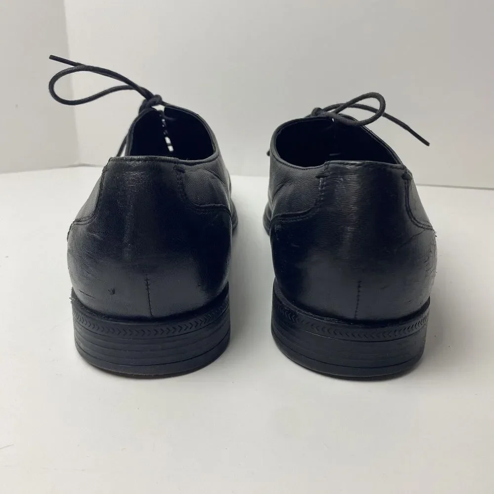 Cole Haan Men's 10.5 Air Adams Cap Toe black Leather Oxford Business dress Shoes